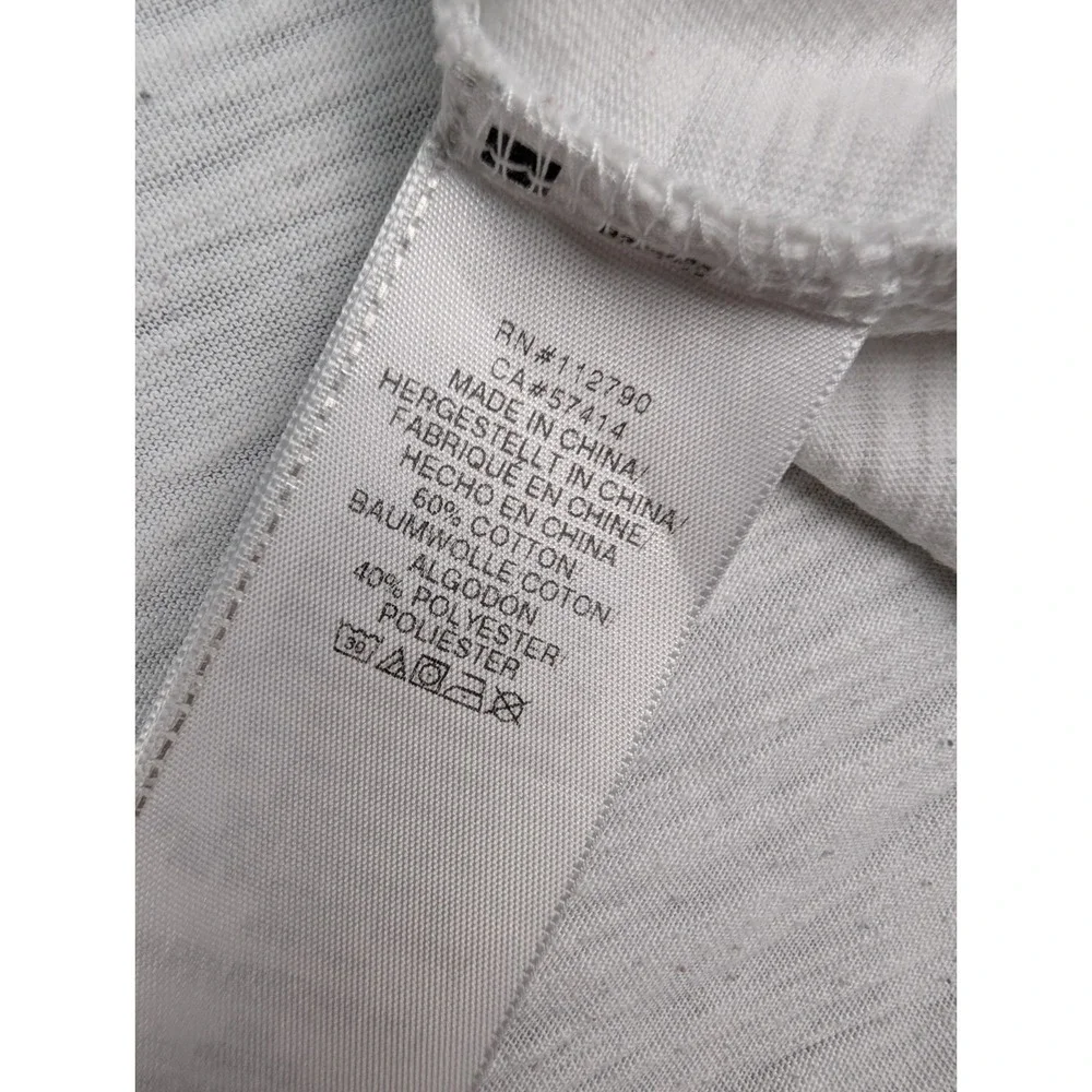 True Religion TShirt Men's L White/Tan Graphic Logo Horse Shoe Square‎